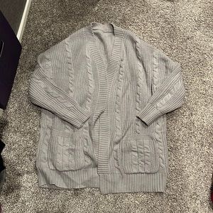 Gray sweater cardigan
